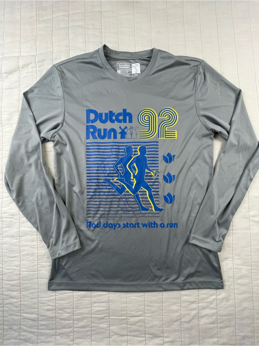 Dutch Bros Dutch Run Special Edition Gray Performance Shirt Small